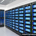 Home 18 비즈니스 요건에 맞춘 데이터베이스 아키텍처 최적화 - A modern data center environment showcasing a large-scale database system with multiple partitioned ...