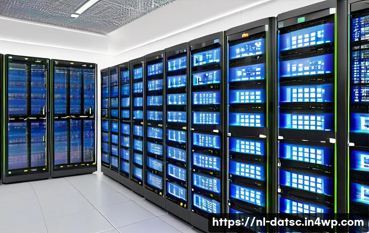 비즈니스 요건에 맞춘 데이터베이스 아키텍처 최적화 - A modern data center environment showcasing a large-scale database system with multiple partitioned ...